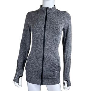Orangetheory Women Size M Heathered Gray Full Zip Jacket Athletic Workout Casual